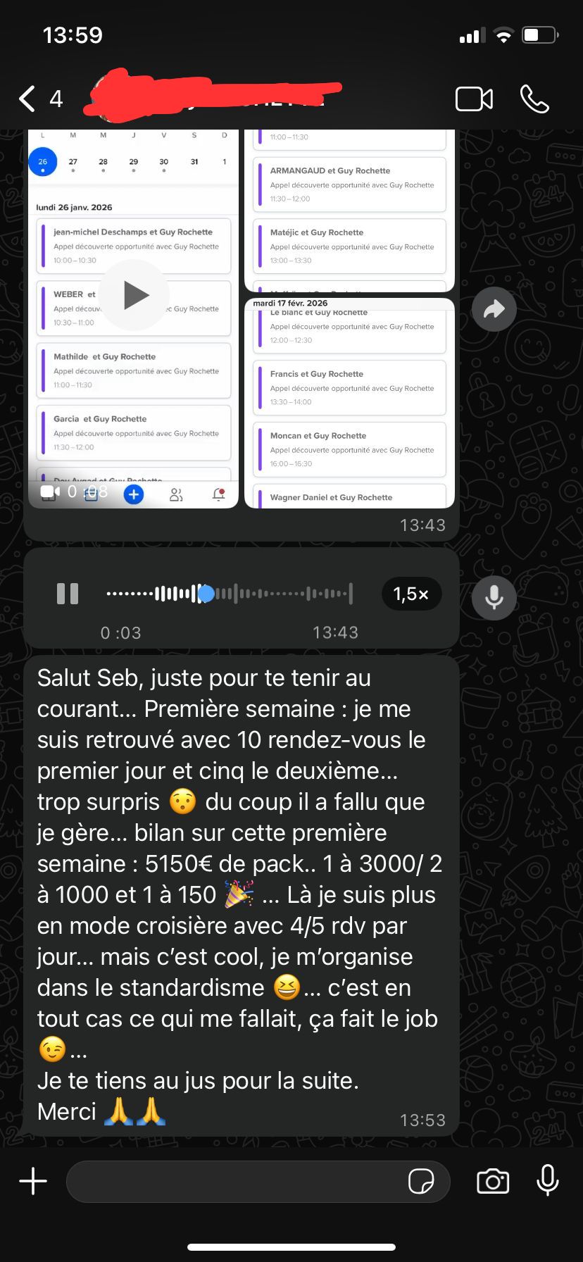 10 RDV le premier jour, 5 150 de packs en une semaine